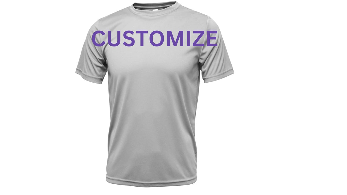 3Ts Custom Gray Poly Logo Tee