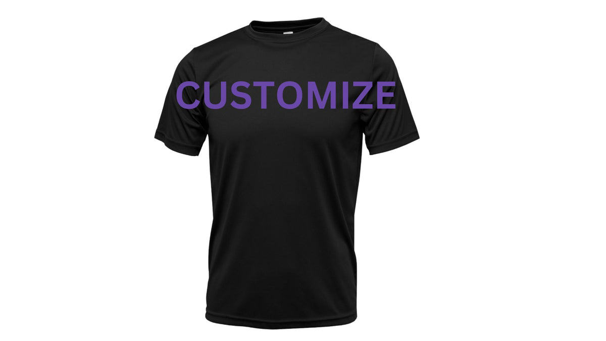 3Ts Custom Black Poly Logo Tee
