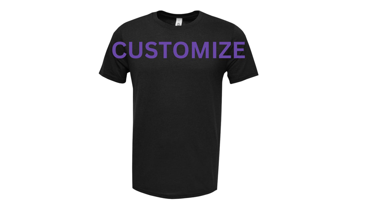 3Ts Custom Black Cotton Logo Tee
