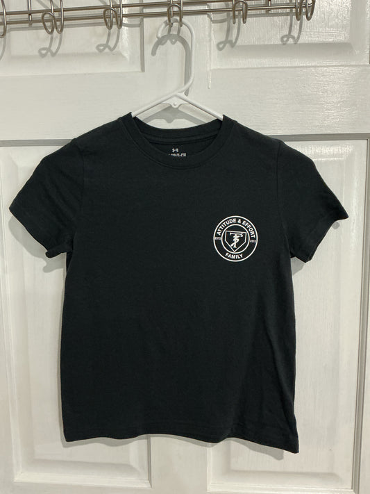 Youth UA Black Circle Logo Short Sleeve T-Shirt