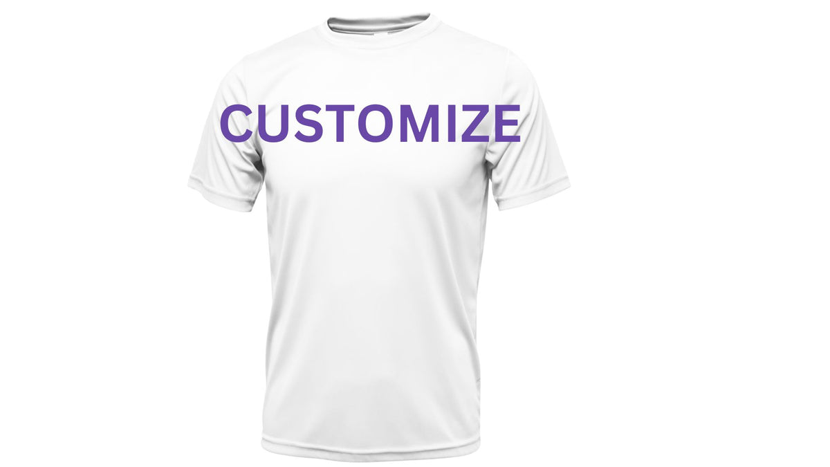 3Ts Custom White Poly Logo Tee