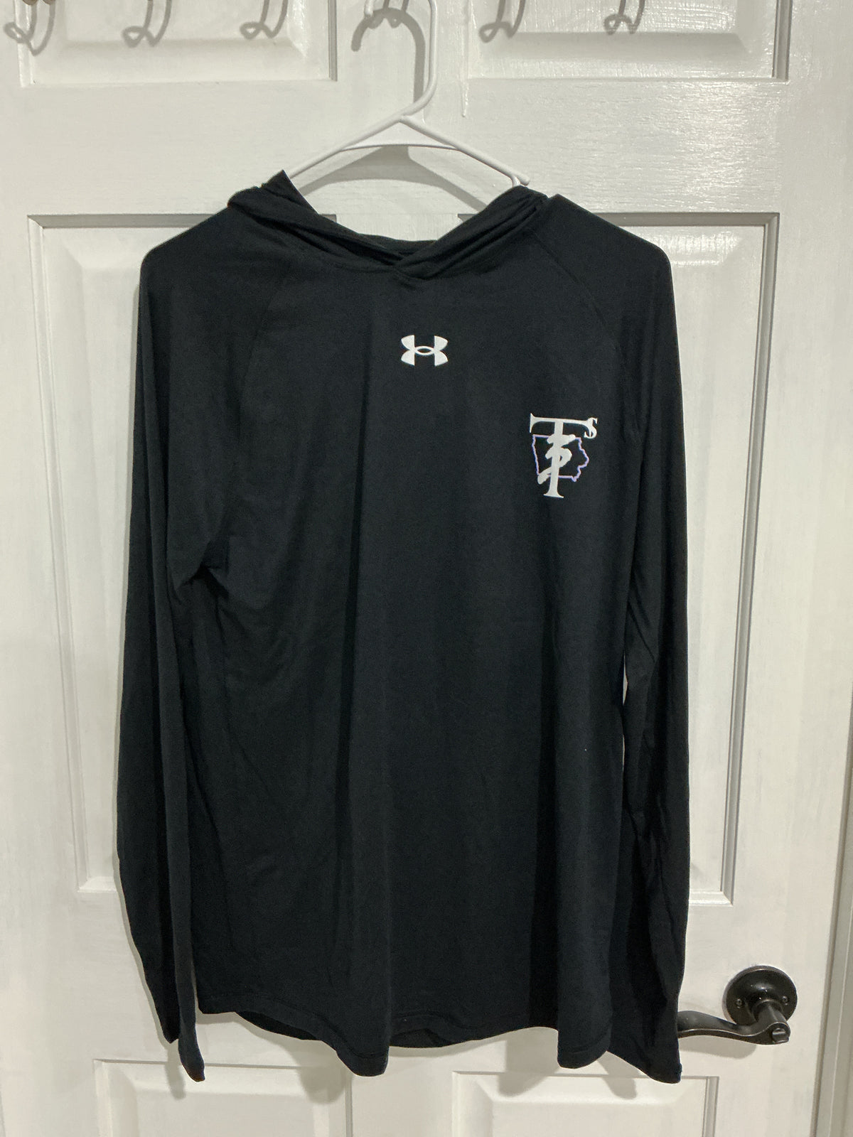 Men's UA Black Long Sleeve Hooded T-Shirt
