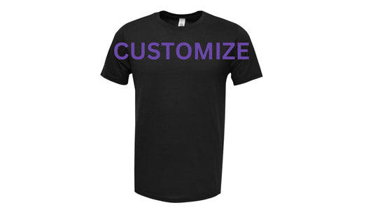 3Ts Custom Black Cotton Logo Tee