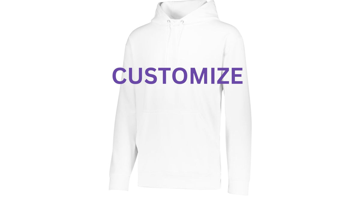3Ts Custom White Wicking Fleece Hoodie Logo