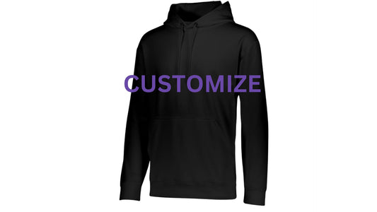 3Ts Custom Black Wicking Fleece Hoodie Logo