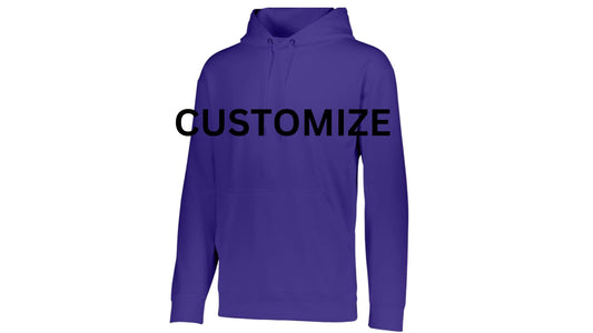 3Ts Custom Purple Wicking Fleece Hoodie Logo