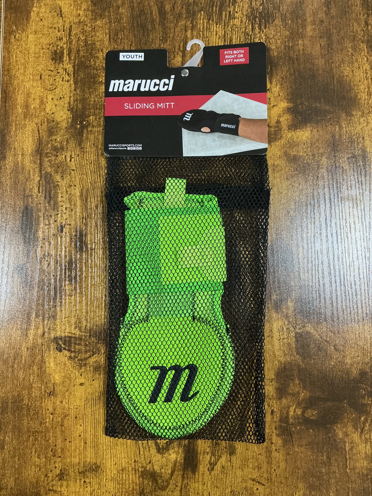 Youth Marucci Sliding Mitt - Black/Neon Green