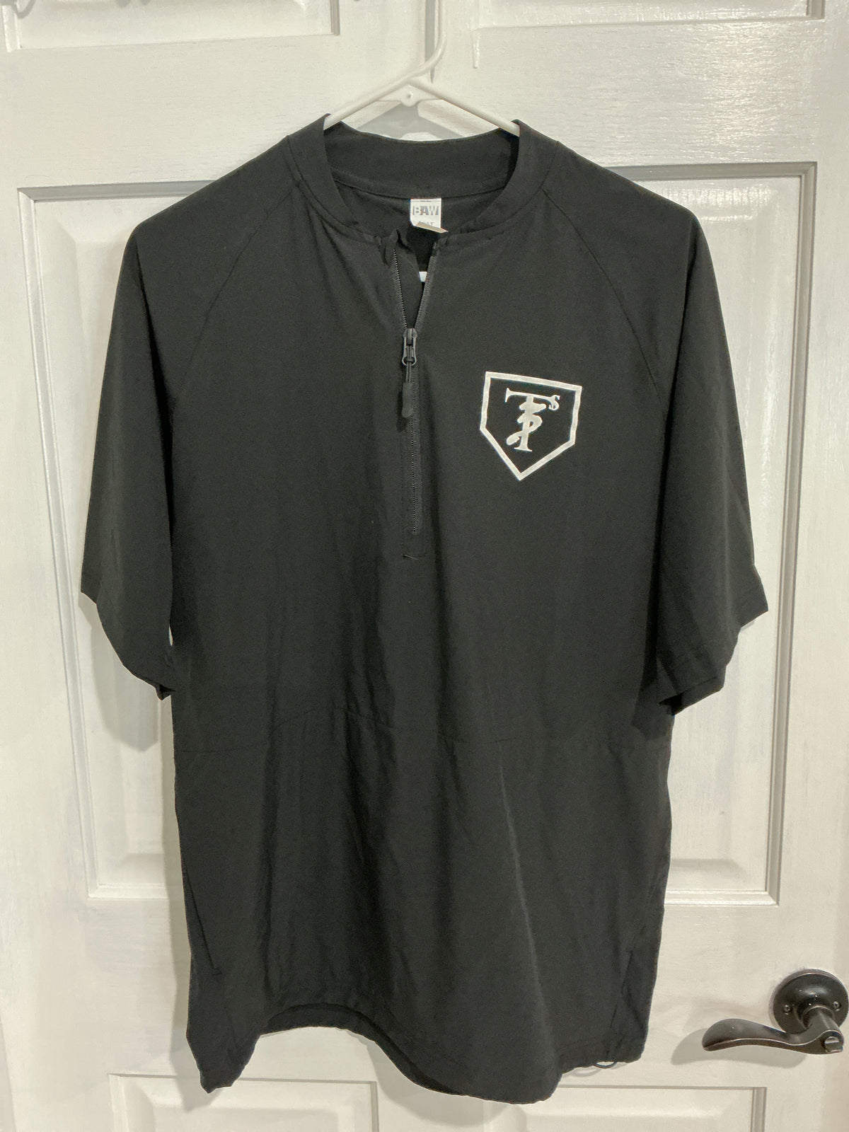 Men's Black Windbreaker Short Sleeve T-Shirt