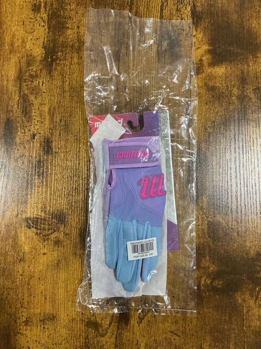 Youth Marucci PWR Fade Batting Gloves - Purple/Columbia