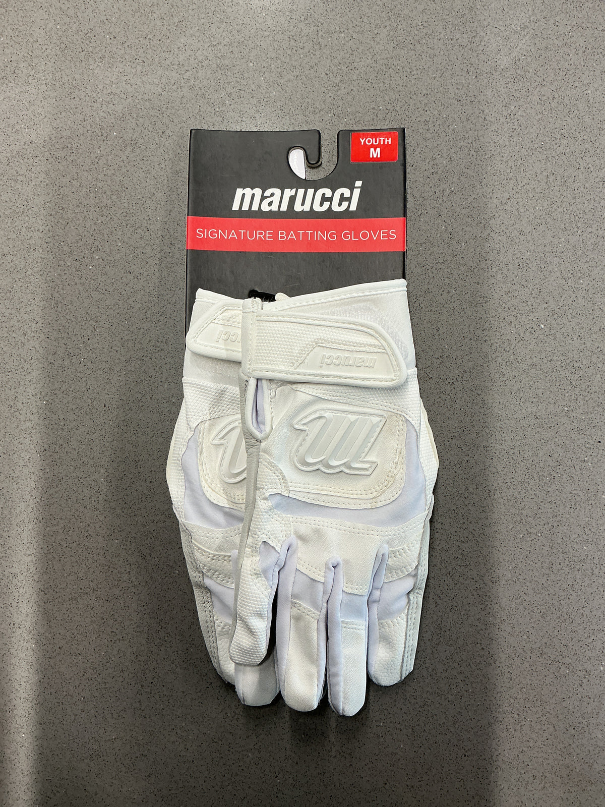 Youth Marucci Reserve Batting Gloves - White