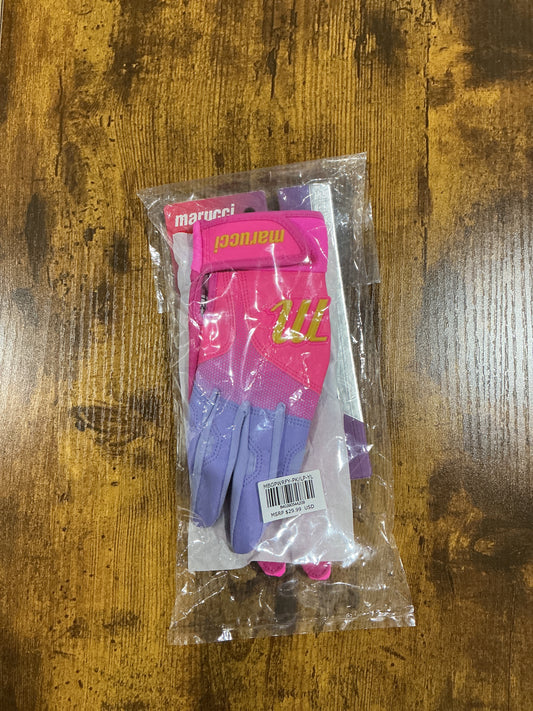 Youth Marucci PWR Fade Batting Gloves - Pink/Purple