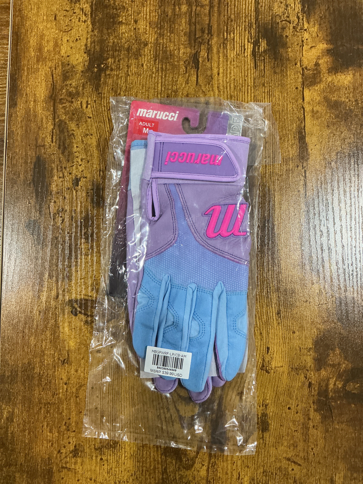 Adult Marucci PWR Fade Batting Gloves - Purple/Columbia